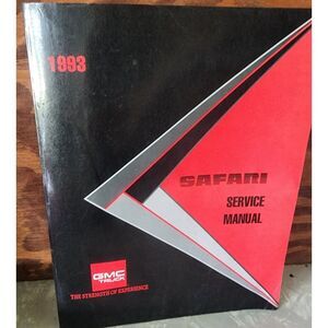 1993 GMC Safari Factory Service Shop Manual